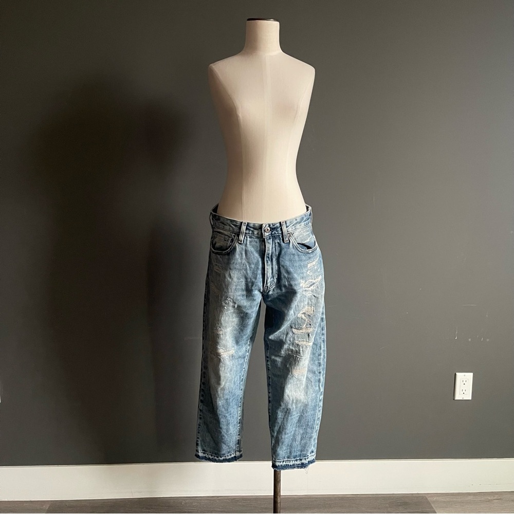 Levi’s Made & Crafted Draft Wide Taper 32 Premium Denim Distressed Jeans